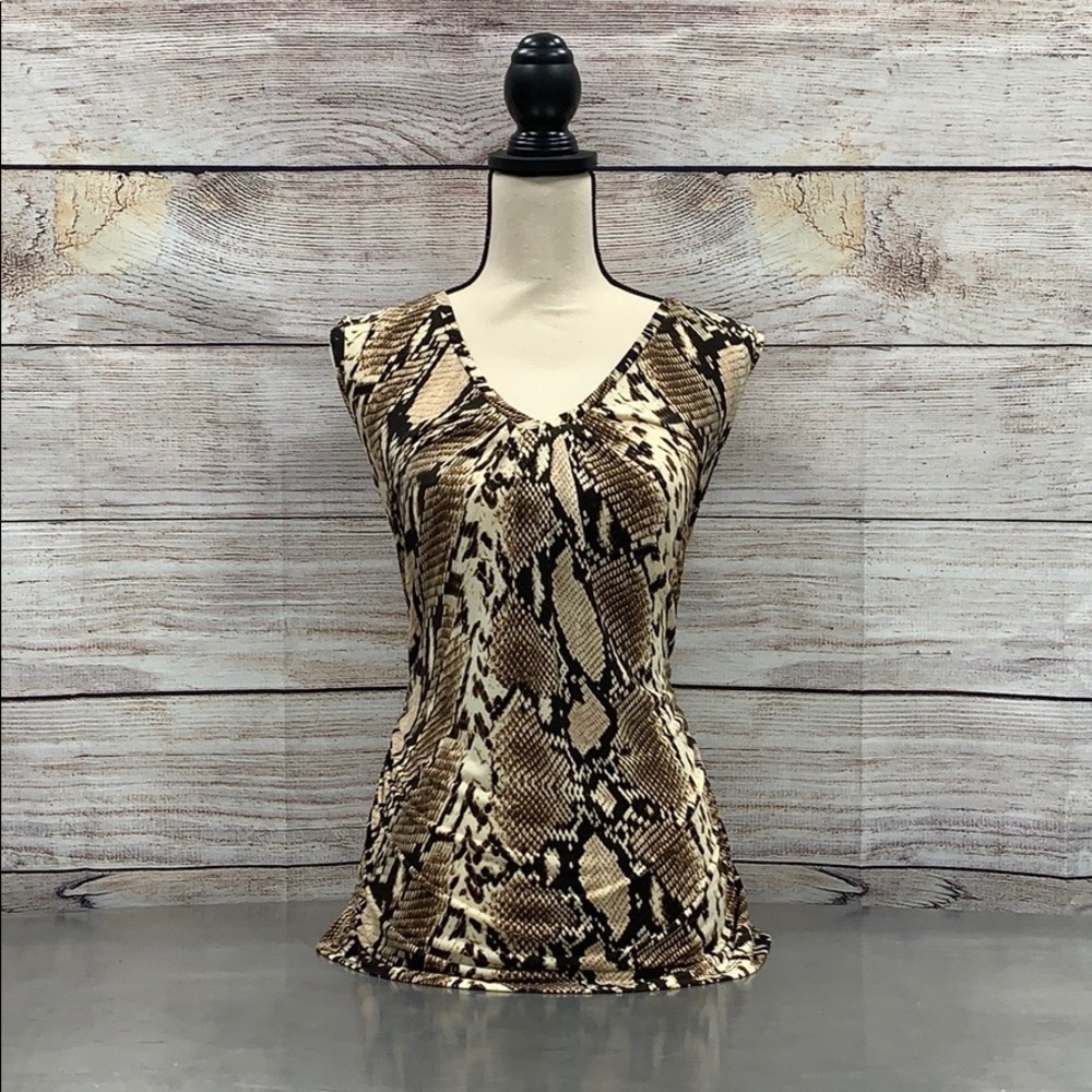 Snake print sleeveless top